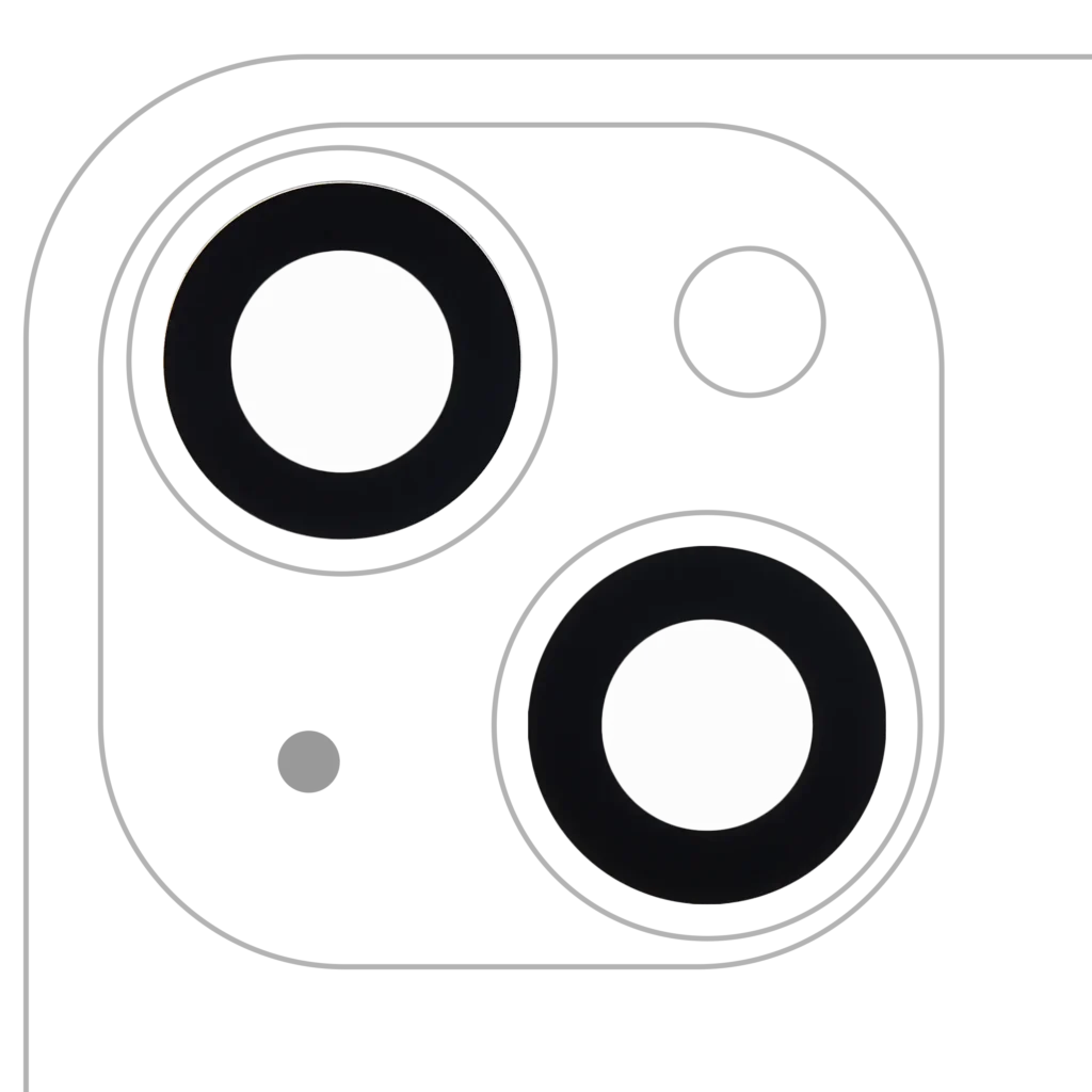Back Camera Lens (Glass Only) With Adhesive For iPhone 14 / 14 Plus / 15 / 15 Plus (2 Piece Set) (Real Sapphire) (Premium) (10 Pack)