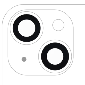Back Camera Lens (Glass Only) With Adhesive For iPhone 14 / 14 Plus / 15 / 15 Plus (2 Piece Set) (10 Pack) (Premium) (Real Sapphire)