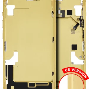 Mid-Frame Housing W/ Small Parts For iPhone 14 (US Version) (Used OEM Pull: Grade C) (Yellow)