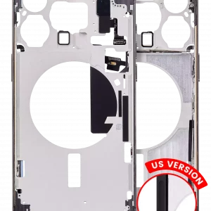 Mid-Frame Housing W/ Small Parts For iPhone 15 Pro Max (US Version) (Aftermarket Plus) (Black Titanium)