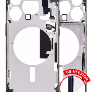 Mid-Frame Housing W/ Small Parts For iPhone 15 Pro Max (US Version) (Aftermarket Plus) (Blue Titanium)