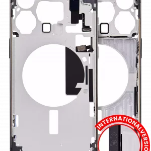 Mid-Frame Housing W/ Small Parts For iPhone 15 Pro Max (EU / Global Version) (Aftermarket Plus) (Black Titanium)