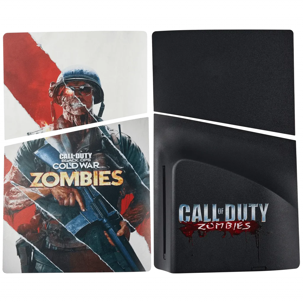 Faceplate Cover (Top & Bottom) For Sony PlayStation 5 Slim Disc Edition (Call of Duty: Black OPS Cold War Zombies)