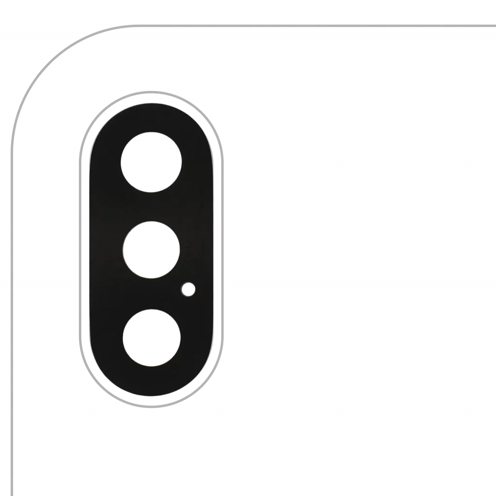 Back Camera Lens (Glass Only) With Adhesive For iPhone X (Real Sapphire) (Premium) (All Colors) (10 Pack)