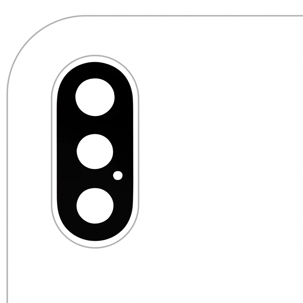 Back Camera Lens (Glass Only) With Adhesive For iPhone XS / XS Max (Real Sapphire) (Premium) (All Colors) (10 Pack)
