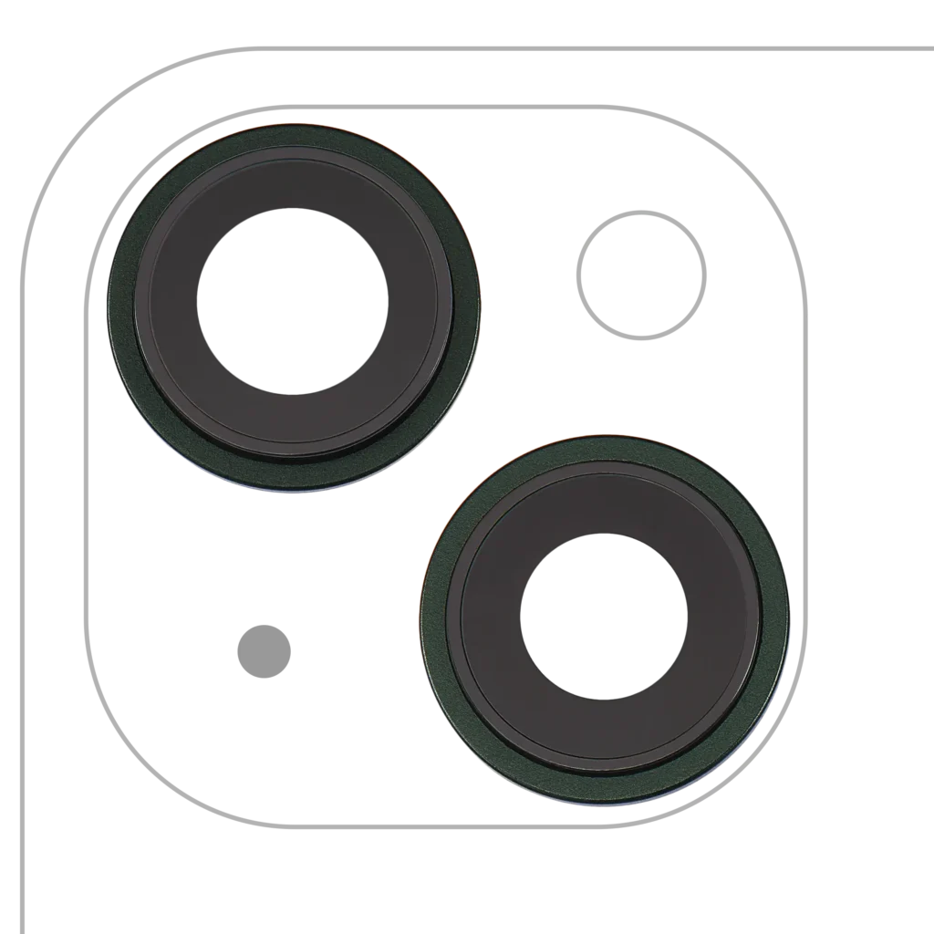 Back Camera Lens With Bracket & Bezel For iPhone 13 / 13 Mini (Real Sapphire) (Premium) (Green)