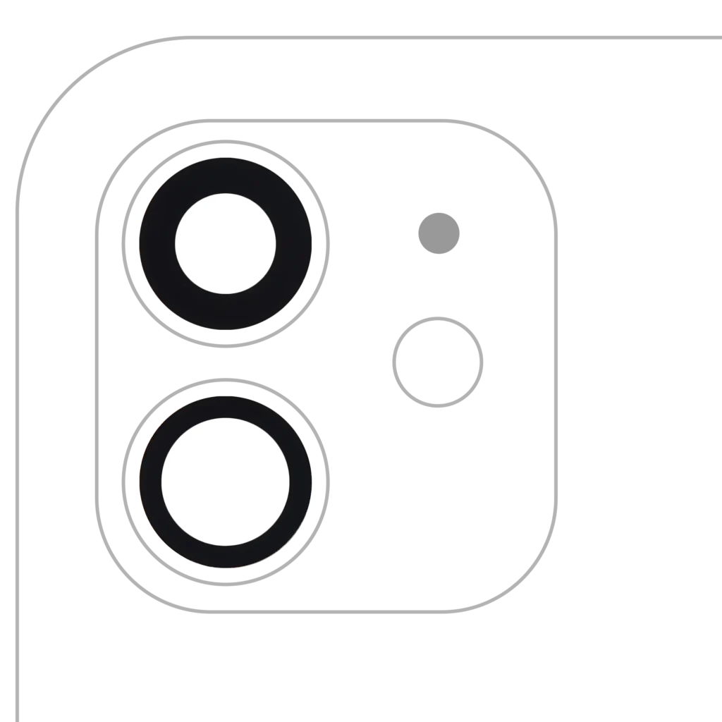 Back Camera Lens (Glass Only) With Adhesive For iPhone 12 / 12 Mini (2 Piece Set) (Real Sapphire) (Premium) (10 Pack)