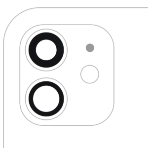 Back Camera Lens (Glass Only) With Adhesive For iPhone 12 / 12 Mini (2 Piece Set) (10 Pack) (Premium) (Real Sapphire)