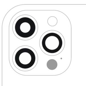 Back Camera Lens (Glass Only) With Adhesive For iPhone 12 Pro Max (3 Piece Set) (10 Pack) (Premium) (Real Sapphire)