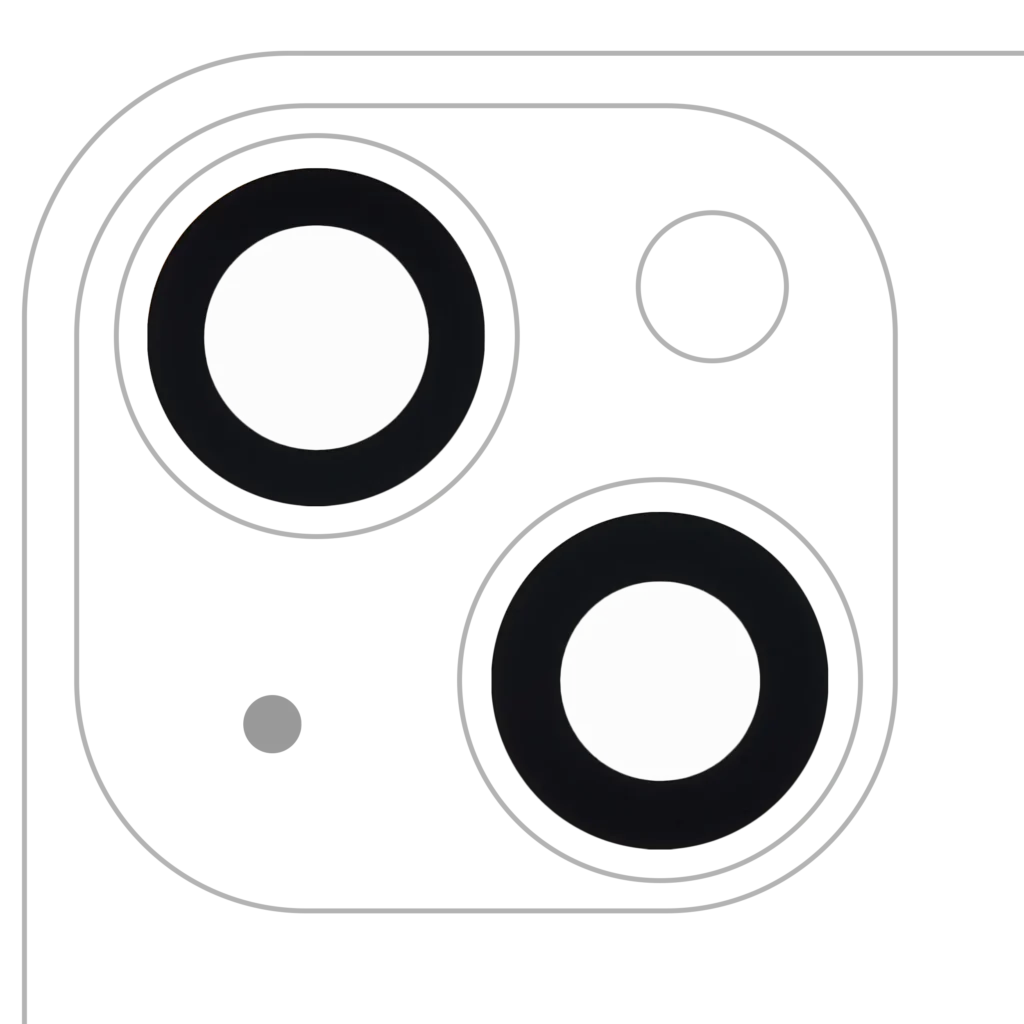 Back Camera Lens (Glass Only) With Adhesive For iPhone 13 / 13 Mini (2 Piece Set) (Real Sapphire) (Premium) (10 Pack)
