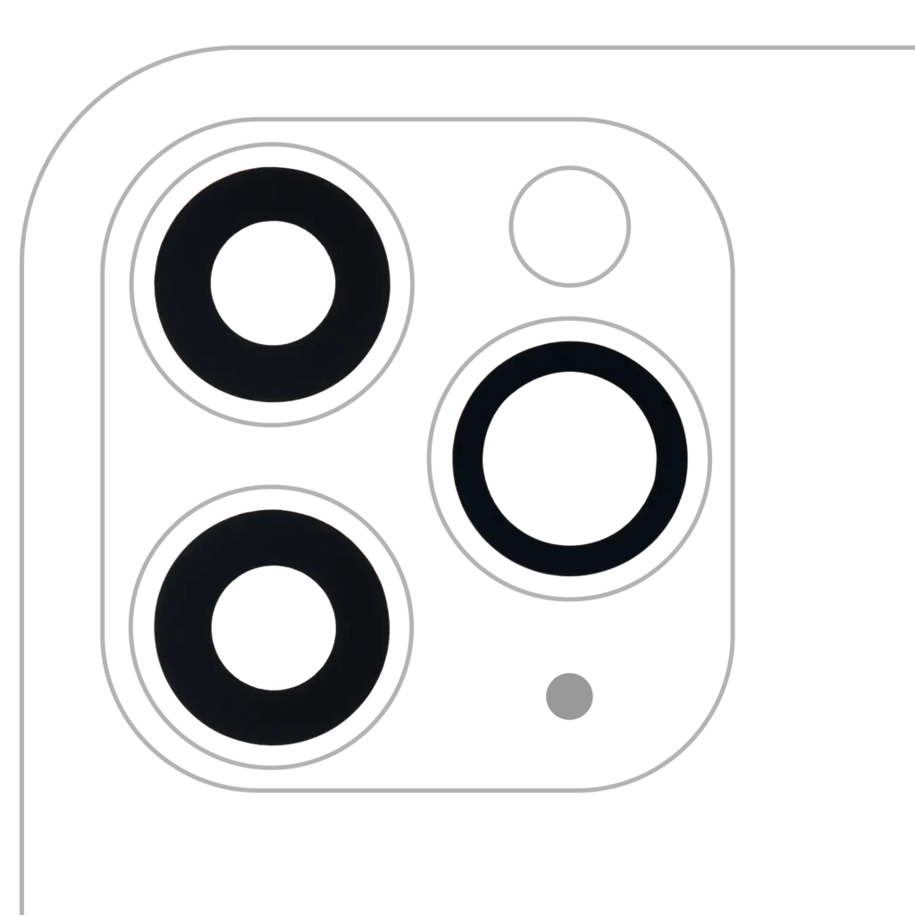Back Camera Lens (Glass Only) With Adhesive For iPhone 11 Pro / Pro Max (3 Piece Set) (Aftermarket Plus) (10 Pack)