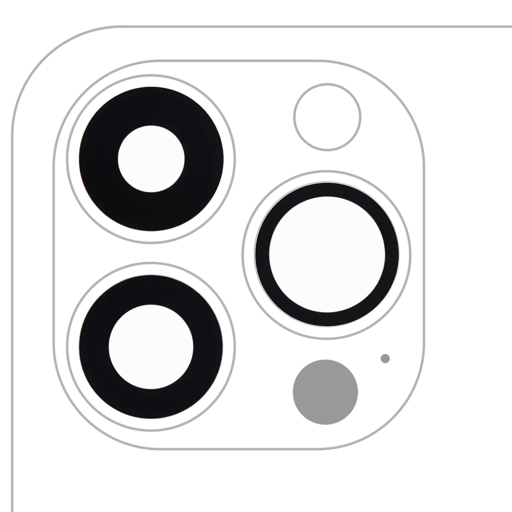 Back Camera Lens (Glass Only) With Adhesive For iPhone 13 Pro / 13 Pro Max (3 Piece Set) (Real Sapphire) (Premium)