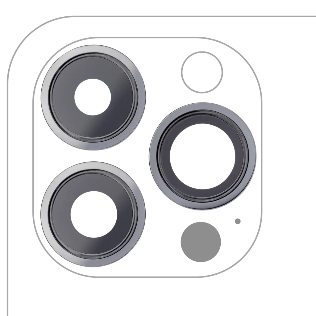 Back Camera Lens With Bracket & Bezel For iPhone 13 Pro / 13 Pro Max (Aftermarket Plus) (Graphite)