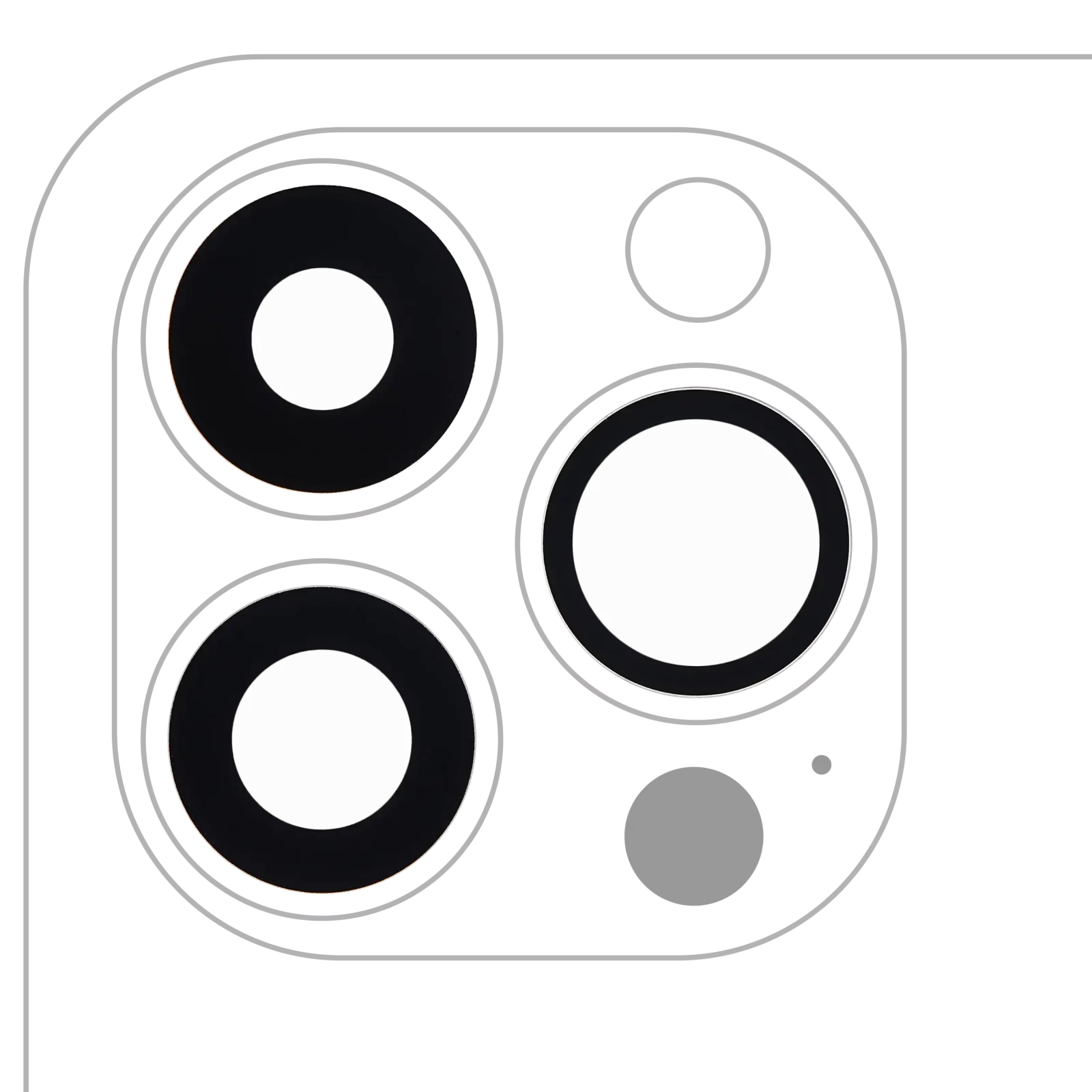 Back Camera Lens (Glass Only) With Adhesive For iPhone 13 Pro / 13 Pro Max (3 Piece Set) (Aftermarket Plus) (10 Pack)