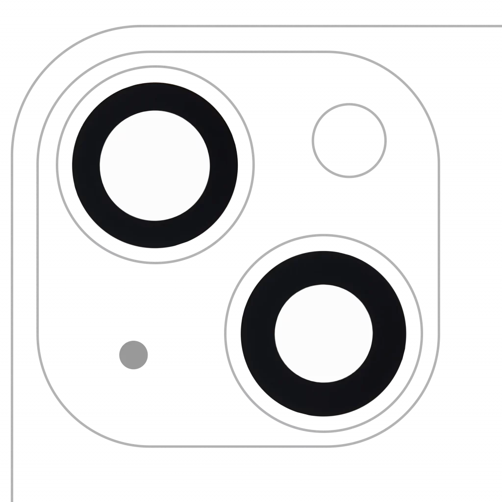 Back Camera Lens (Glass Only) With Adhesive For iPhone 13 / 13 Mini (2 Piece Set) (Aftermarket Plus) (10 Pack)