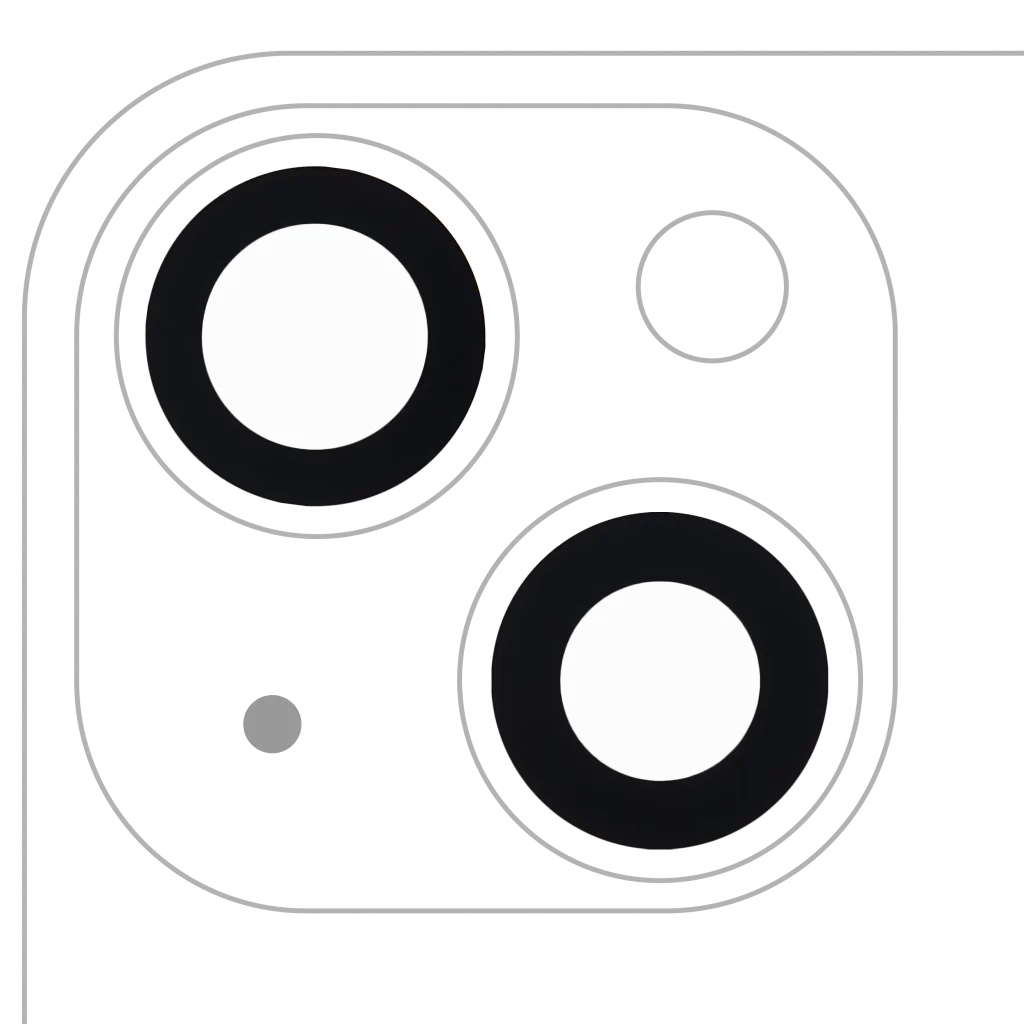Back Camera Lens (Glass Only) With Adhesive For iPhone 13 / 13 Mini (2 Piece Set) (Aftermarket Plus)