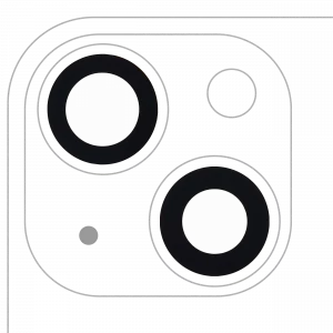 Back Camera Lens (Glass Only) With Adhesive For iPhone 13 / 13 Mini (2 Piece Set) (Aftermarket Plus)