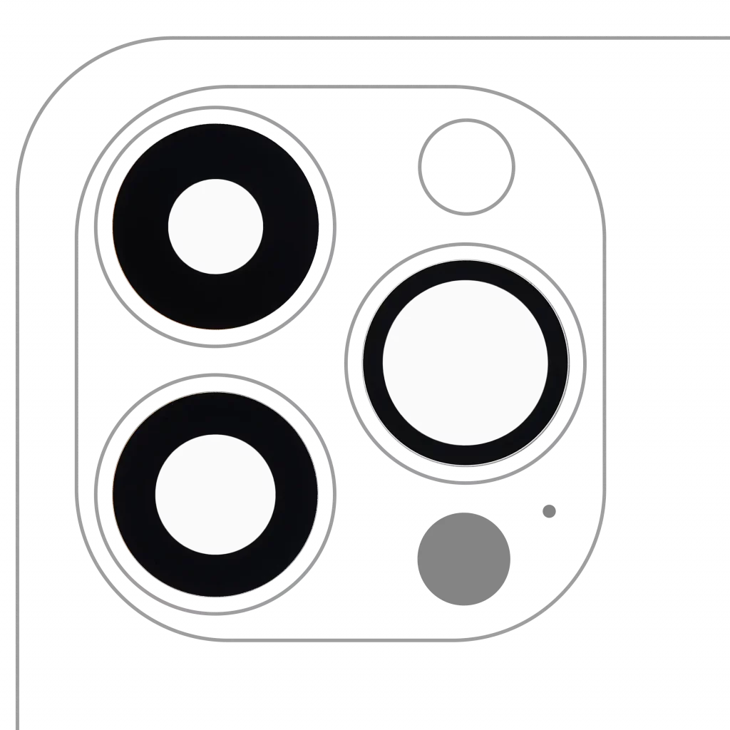 Back Camera Lens (Glass Only) With Adhesive For iPhone 13 Pro / 13 Pro Max (3 Piece Set) (Aftermarket Plus)