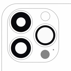 Back Camera Lens (Glass Only) With Adhesive For iPhone 13 Pro / 13 Pro Max (3 Piece Set) (Aftermarket Plus)
