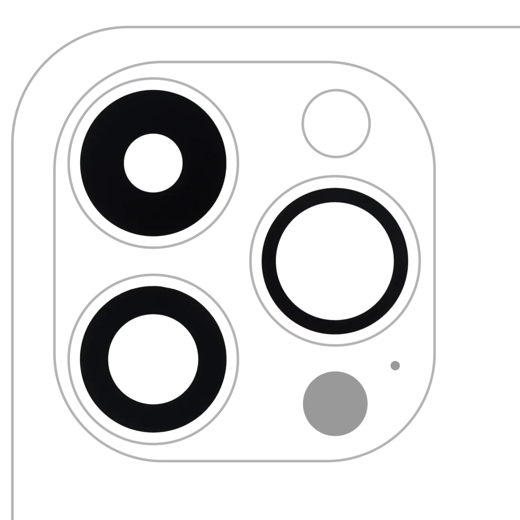 Back Camera Lens (Glass Only) With Adhesive For iPhone 14 Pro / 14 Pro Max (3 Piece Set) (Aftermarket Plus)