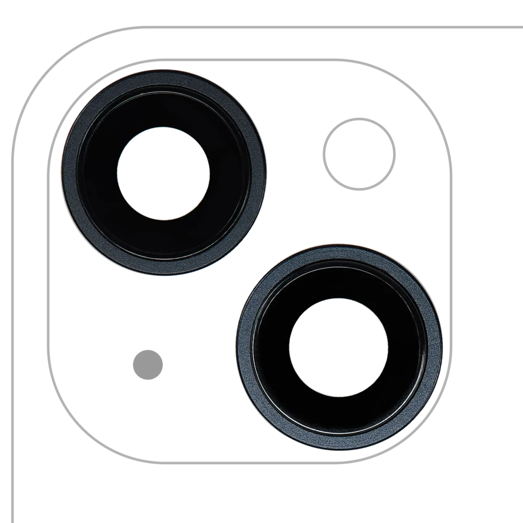 Back Camera Lens With Bracket & Bezel For iPhone 14 / 14 Plus (2 Piece Set) (Premium) (Midnight)