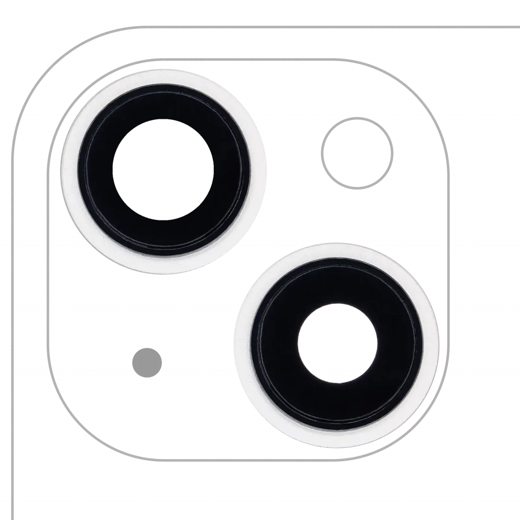 Back Camera Lens With Bracket & Bezel For iPhone 13 / 13 Mini ( 2 Piece Set) (Aftermarket Plus) (Starlight)