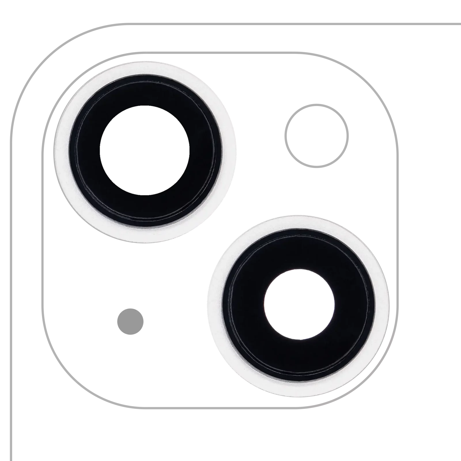 Back Camera Lens With Bracket & Bezel For iPhone 13 / 13 Mini ( 2 Piece) (Aftermarket Plus) (Starlight)