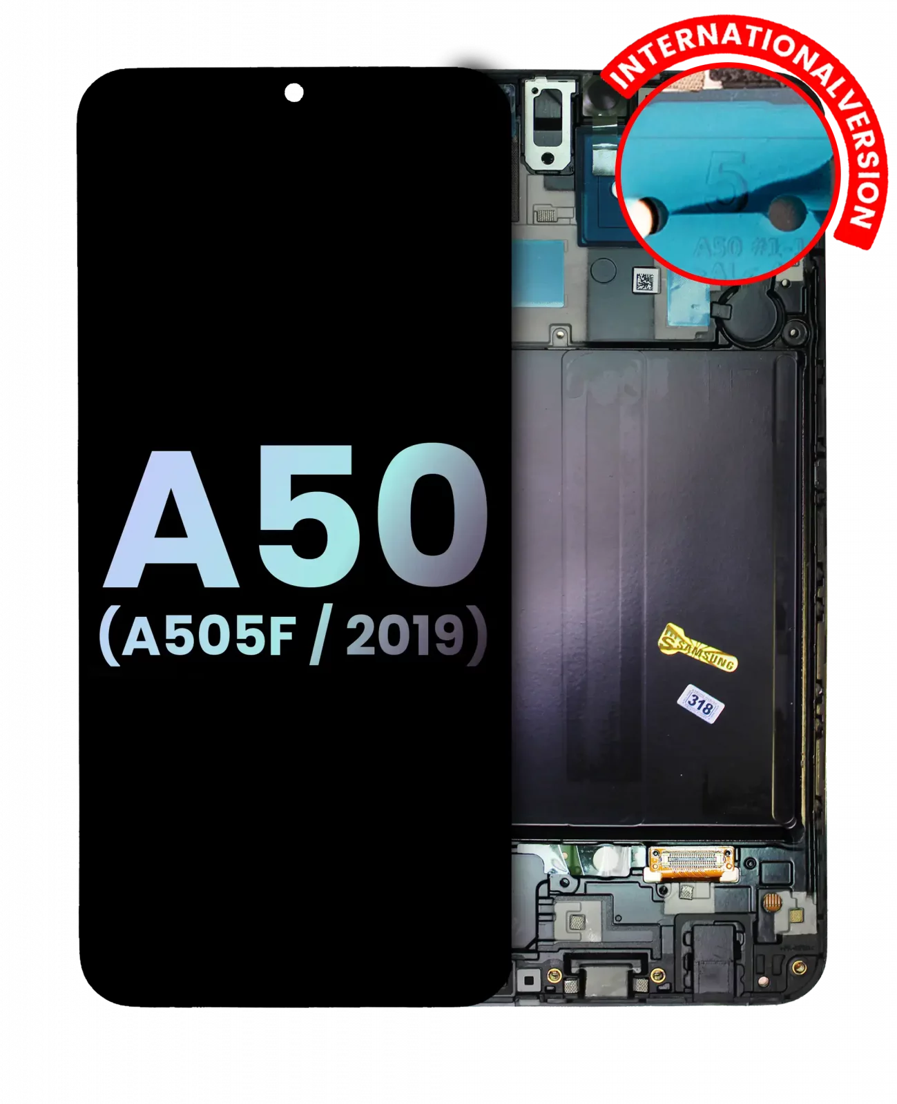 OLED Assembly With Frame For Samsung Galaxy A50 (A505F / 2019) (International Version) (Service Pack) (All Colors)