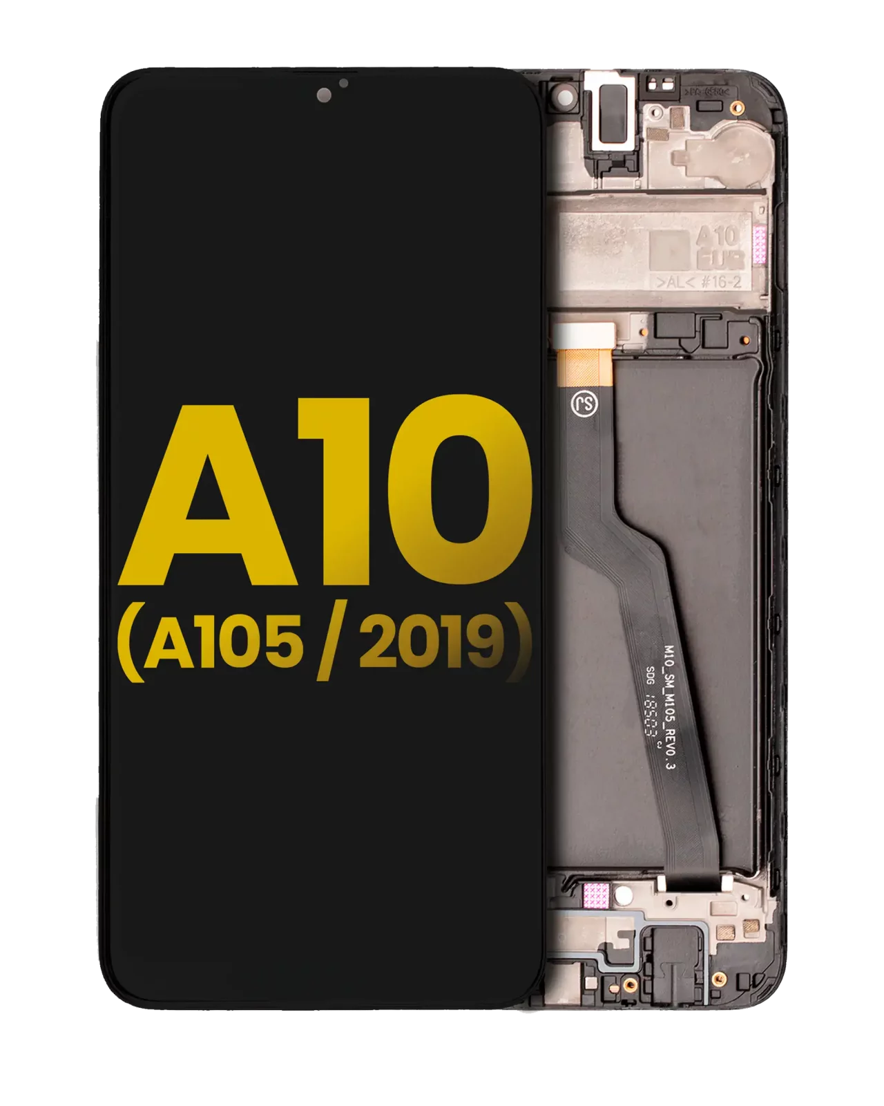 LCD Assembly With Frame For Samsung Galaxy A10 (A105 / 2019) (International Dual Sim Version) (Refurbished) (Black)