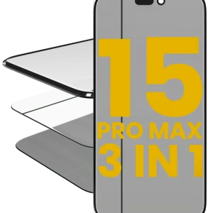 3 in 1 (Glass With OCA Pre-Installed + Polarizer Film ) For iPhone 15 Pro Max (OCA Master) (2 Pack)