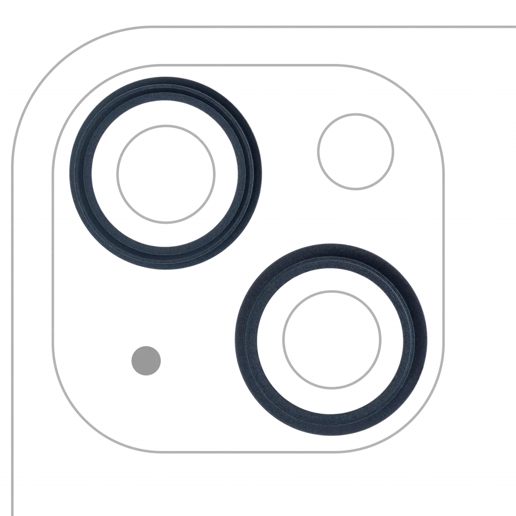 Back Camera Bezel Ring Only For iPhone 13 / 13 Mini (Midnight) (2 Piece Set)