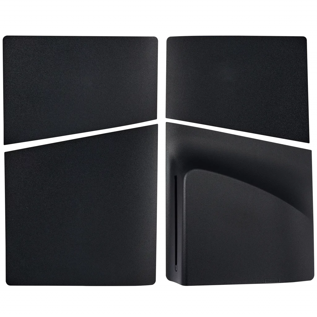 Faceplate Cover (Top & Bottom) For Sony PlayStation 5 Slim Disc Edition (Black)