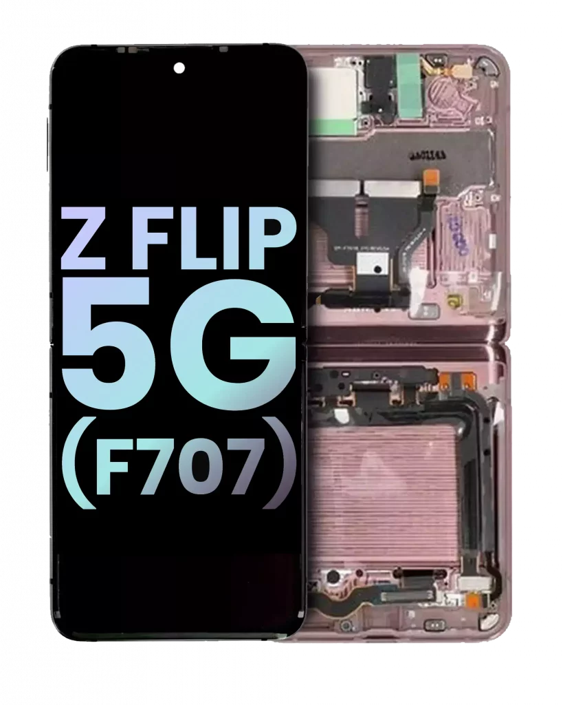 Inner OLED Assembly With Frame For Samsung Galaxy Z Flip 5G (F707) (Service Pack) (Mystic Bronze)