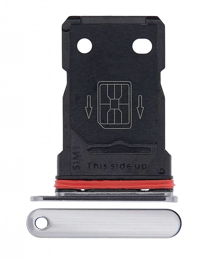 Single Sim Card Tray For OnePlus 7T (Frosted Silver)
