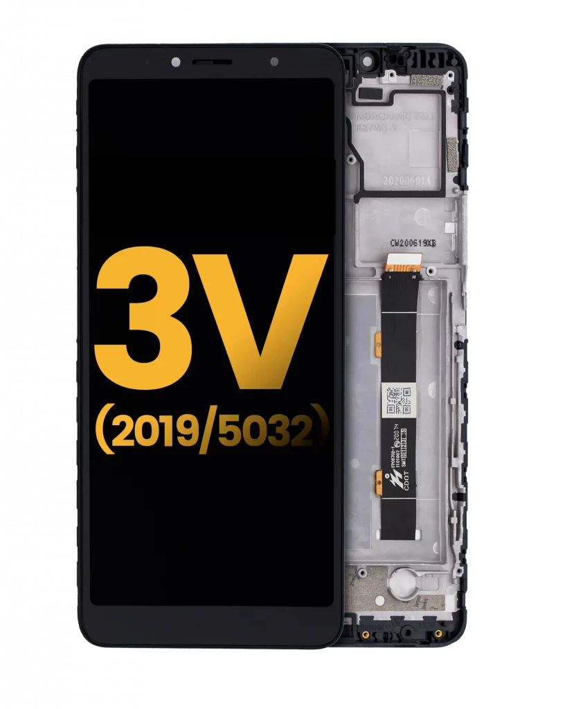 LCD Assembly With Frame For Alcatel 3V (5032 / 2019) (Refurbished) (Elegant Black)