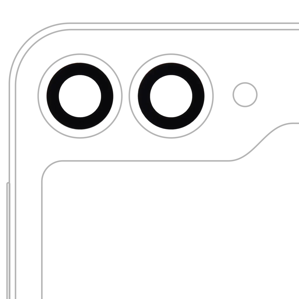 Back Camera Lens (Glass Only) With Adhesive For Samsung Galaxy Z Flip 6 5G (F741) (2 Piece Set) (Premium)