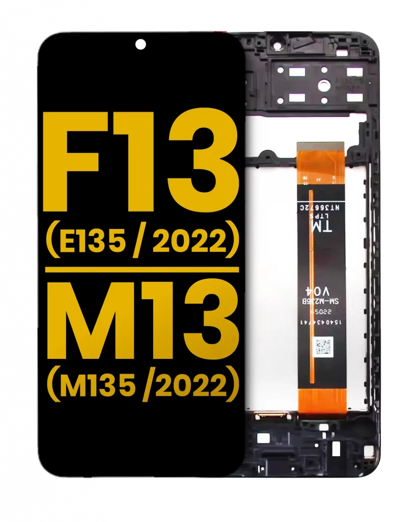 LCD Assembly With Frame For Samsung Galaxy F13 (E135 / 2022) / M13 (M135 / 2022) (Refurbished) (All Colors)