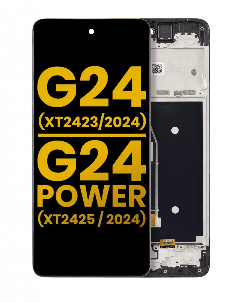 LCD Assembly With Frame For Motorola Moto G24 (XT2423 / 2024) / G24 Power (XT2425-1 / 2024) (Refurbished) (All Colors)