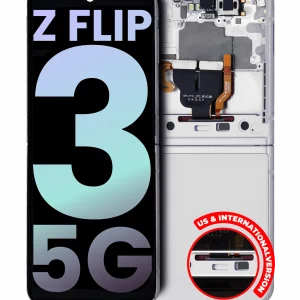 Inner OLED Assembly With Frame For Samsung Galaxy Z Flip 3 5G (US & International) (Service Pack) (White)