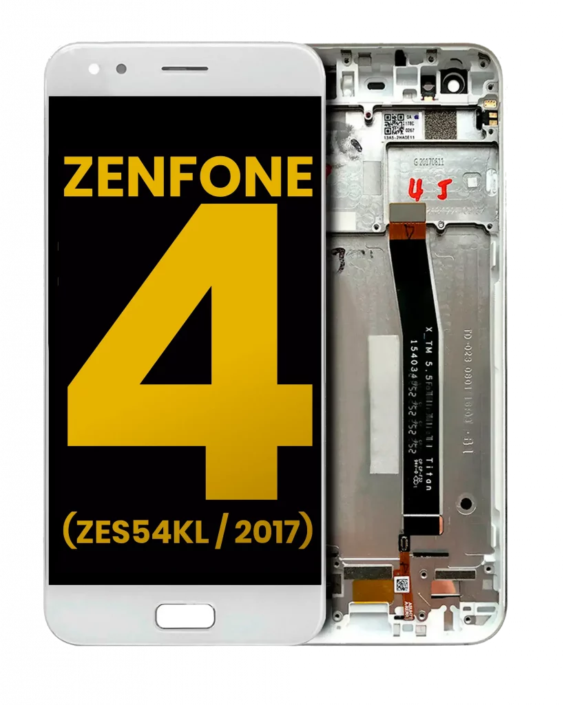 LCD Assembly With Frame For Asus ZenFone 4 (ZE554KL / 2017) (Refurbished) (White)