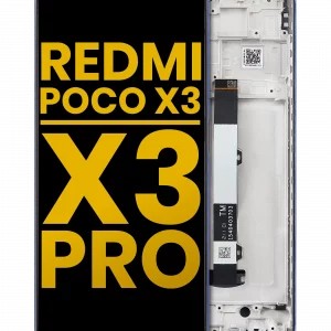 LCD Assembly With Frame For Xiaomi Redmi Poco X3 / X3 Pro / POCO X3 NFC (Refurbished) (Frost Blue)