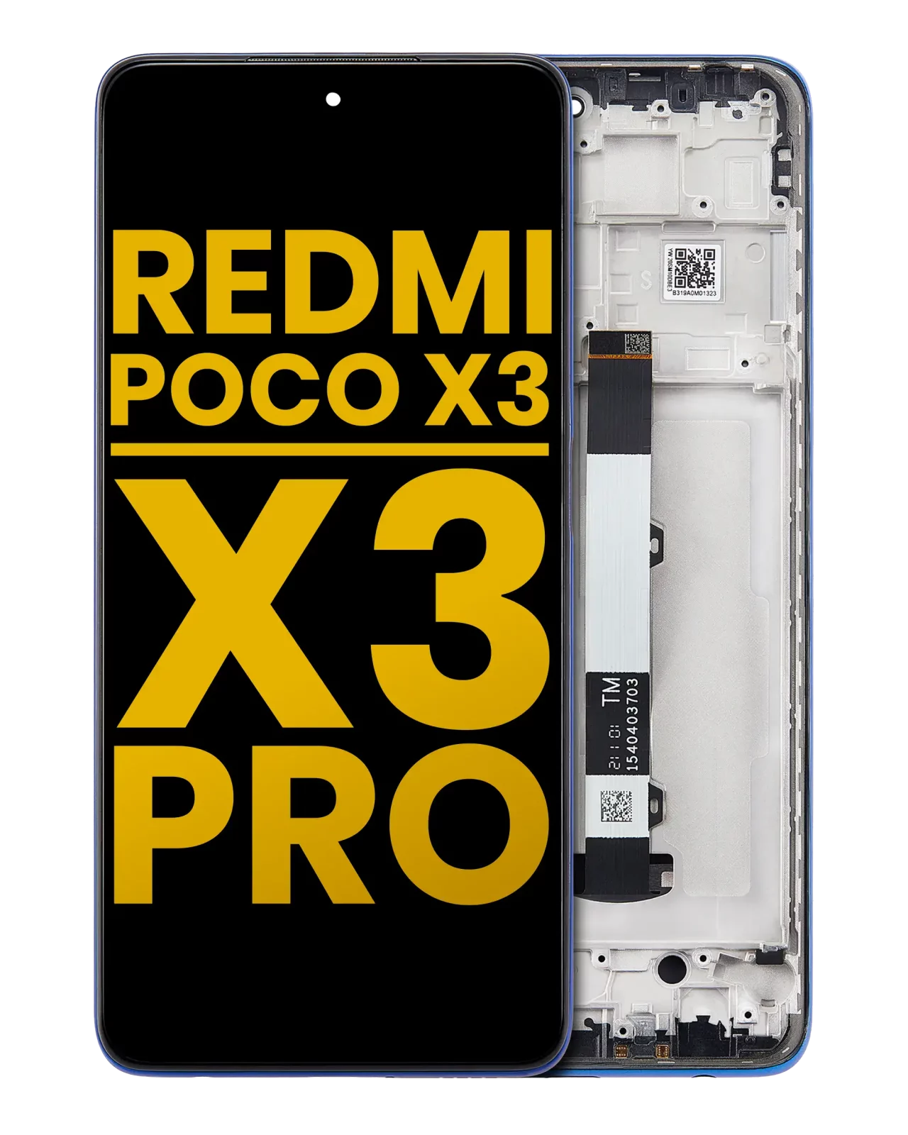 LCD Assembly With Frame For Xiaomi Redmi Poco X3 / X3 Pro / POCO X3 NFC (Refurbished) (Frost Blue)