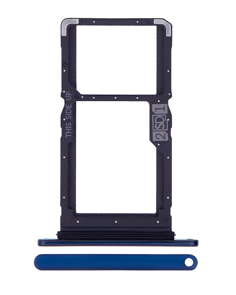 Sim Card Tray (Dual Sim) For Motorola One Hyper (XT2027-1 / 2020) (Genuine OEM) (Blue)