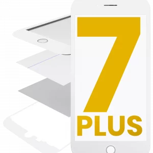 Glass with Frame / OCA / Polarizer Pre-Installed For iPhone 7 Plus (White)