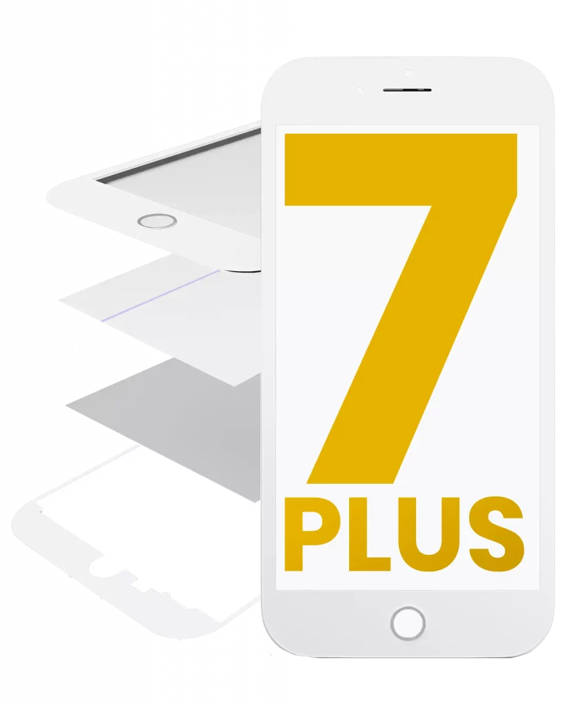 Glass with Frame / OCA / Polarizer Pre-Installed For iPhone 7 Plus (White)