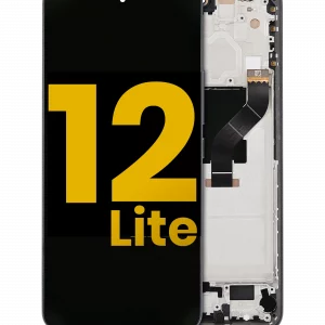 OLED Assembly With Frame For Xiaomi 12 Lite (Refurbished) (Black)