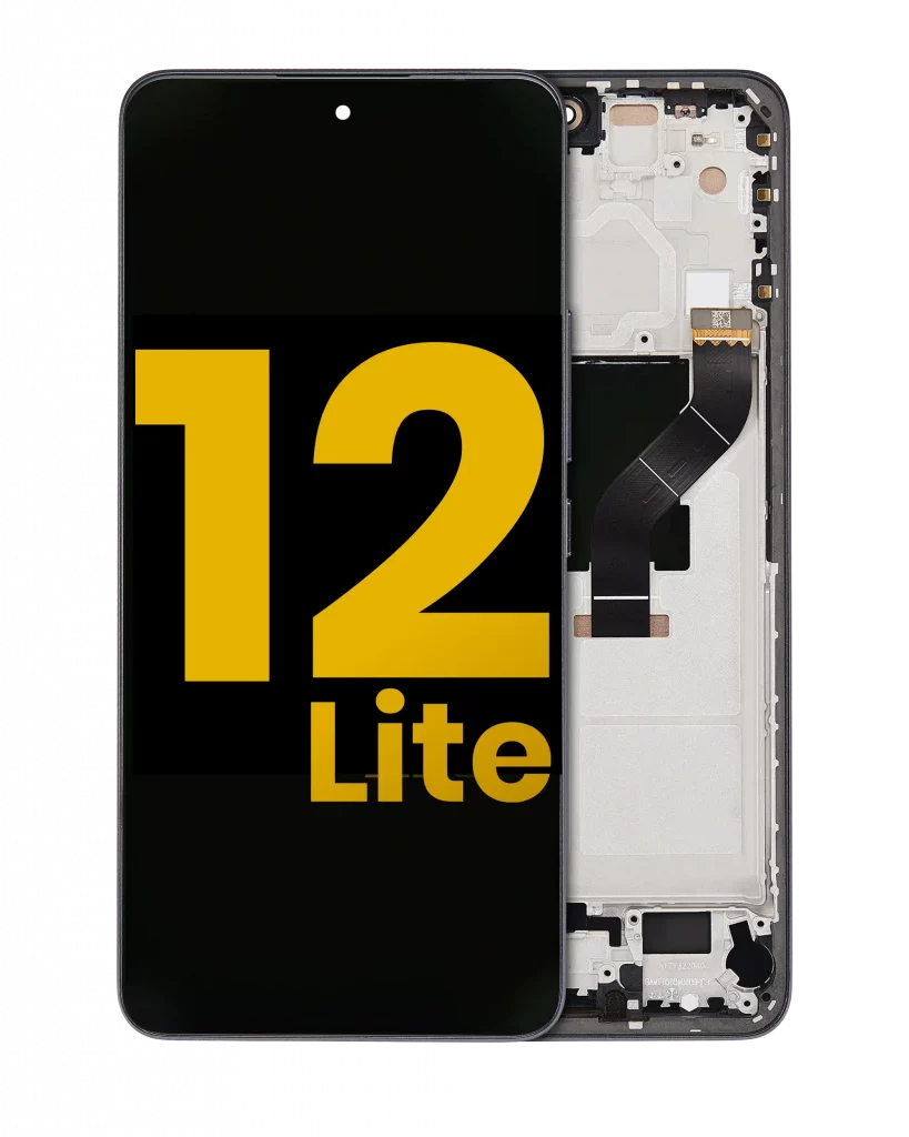 OLED Assembly With Frame For Xiaomi 12 Lite (Refurbished) (Black)