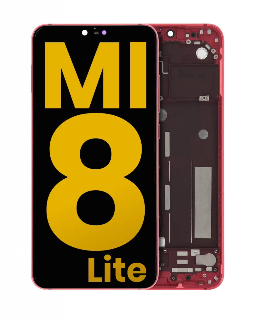 LCD Assembly With Frame For Xiaomi Mi 8 Lite (Refurbished) (Twilight Gold)