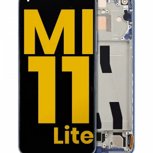 OLED Assembly With Frame For Xiaomi Mi 11 Lite / Xiaomi Mi 11 Lite 5G (Refurbished) (Bubblegum Blue)