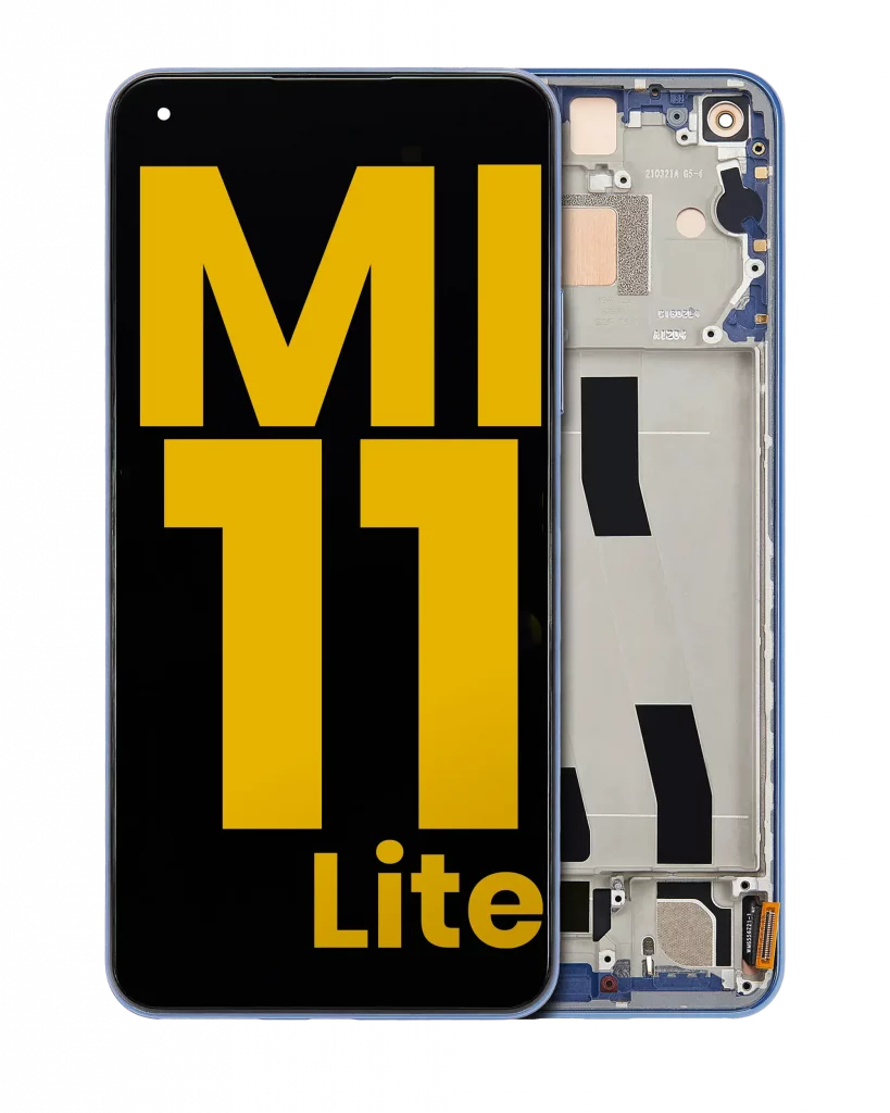 OLED Assembly With Frame For Xiaomi Mi 11 Lite / Xiaomi Mi 11 Lite 5G (Refurbished) (Bubblegum Blue)
